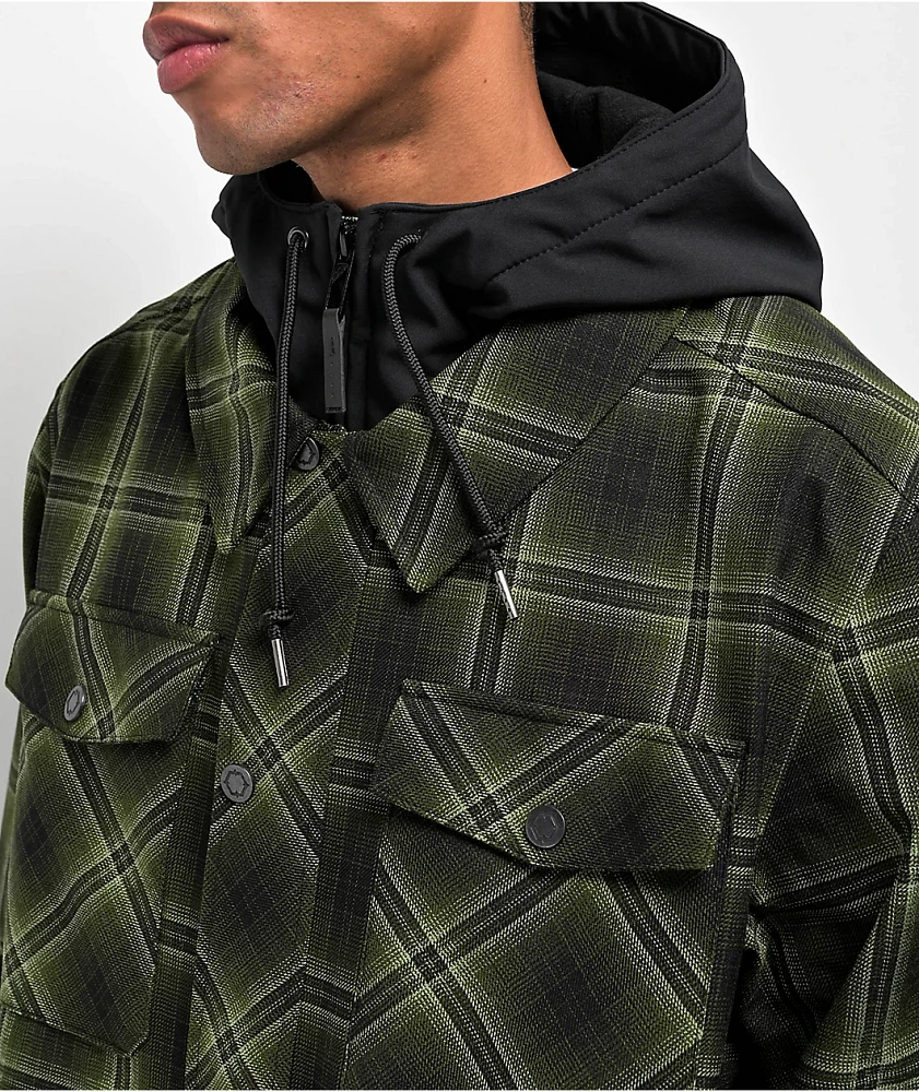 Empyre Traversed Green & Black Plaid 10K Snowboard Jacket 2024