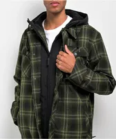 Empyre Traversed Green & Black Plaid 10K Snowboard Jacket 2024
