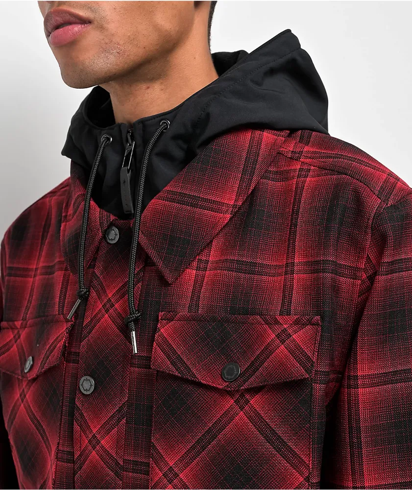 Empyre Traversed Red & Black Plaid 10K Snowboard Jacket 2024