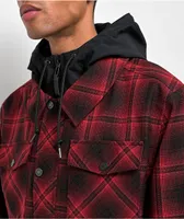 Empyre Traversed Red & Black Plaid 10K Snowboard Jacket 2024
