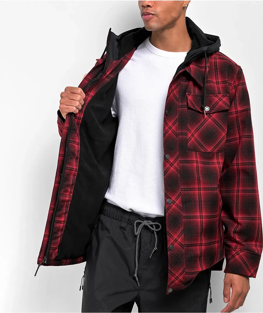 Empyre Traversed Red & Black Plaid 10K Snowboard Jacket 2024