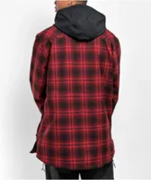 Empyre Traversed Red & Black Plaid 10K Snowboard Jacket 2024