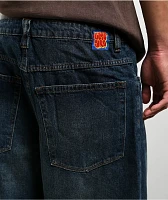 Empyre Ultra Wide Leg Bronco Wash Skate Jeans