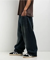 Empyre Ultra Wide Leg Bronco Wash Skate Jeans