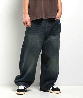 Empyre Ultra Wide Leg Bronco Wash Skate Jeans