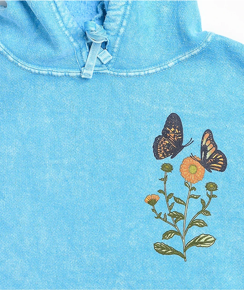 Empyre We Grow Blue Mineral Wash Hoodie