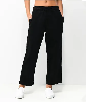 Empyre Zoey Black Elastic Waist Corduroy Pants