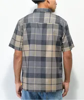 Enjoi Rad Brown & Grey Short Sleeve Button Up Shirt