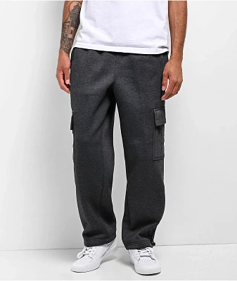 FB County Charcoal Heavyweight Baggy Cargo Sweatpants