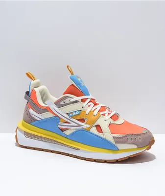 FILA Sandenal Dusty Orange, Blue & Gold Shoes