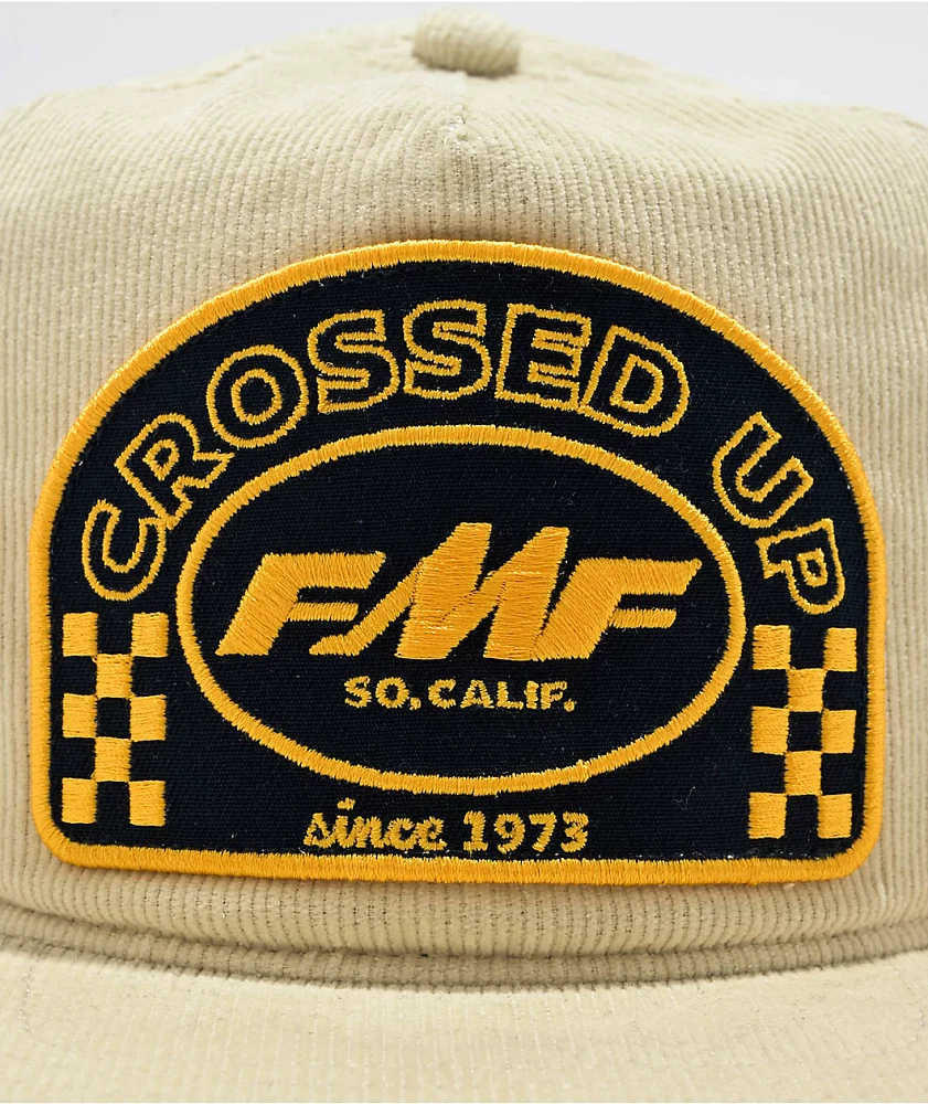 FMF Crossed Up Cream Corduroy Snapback Hat