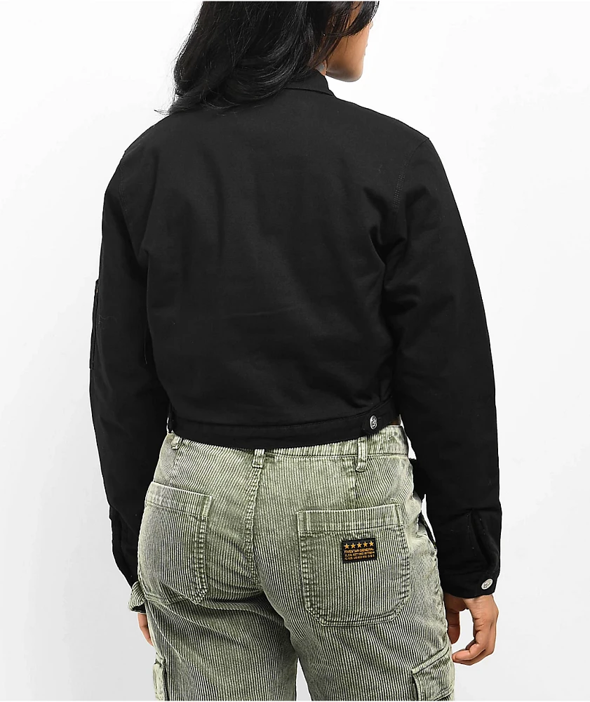 Fivestar General Service Black Crop Work Jacket