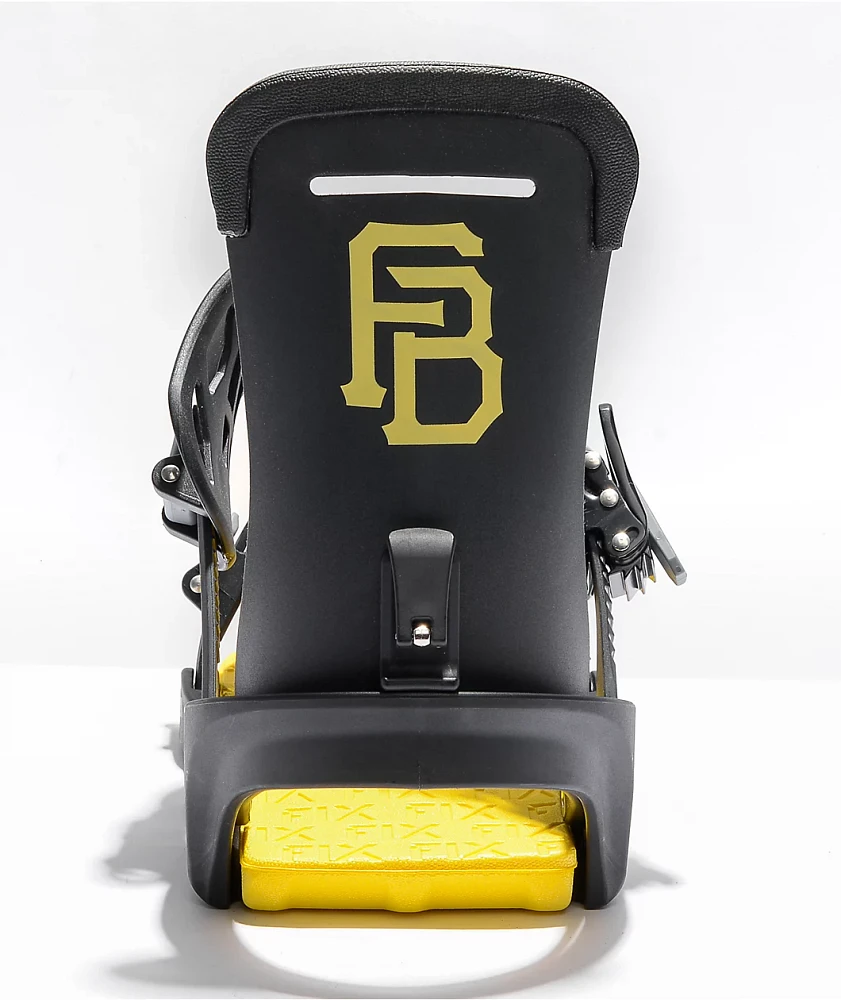 Fix Nation Black Snowboard Bindings 2022
