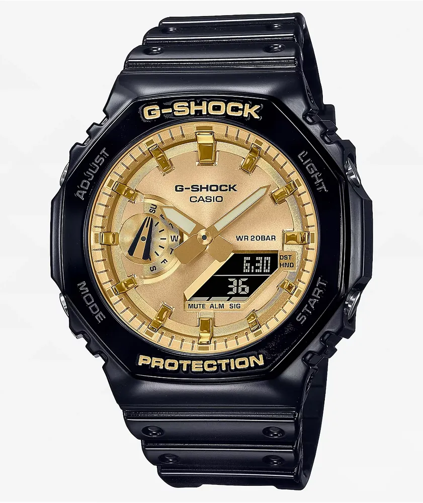 G-Shock GA-2100GB-1A Black & Gold Analog Watch