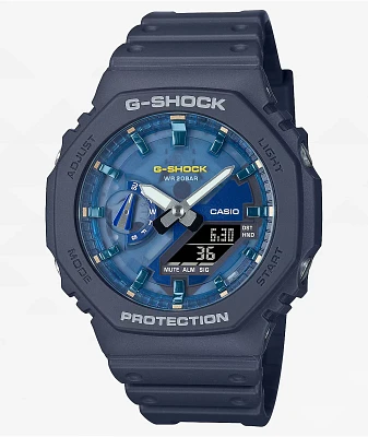 G-Shock GA2100AS-2A Black & Blue Vapor Analog & Digital Watch