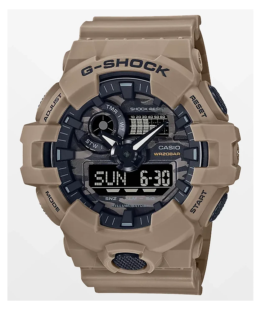 G-Shock GA700-CA Dial Tan Camo Digital & Analog Watch