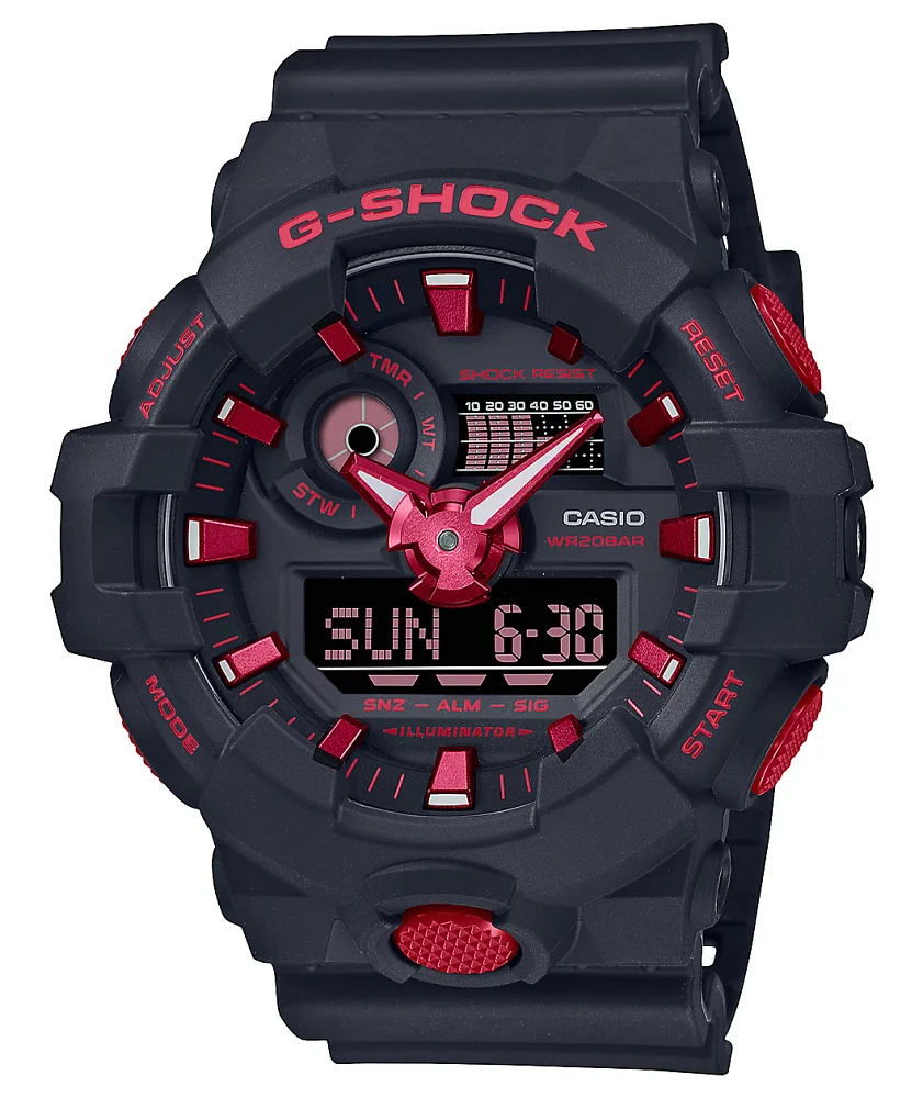 G-Shock GA700BNR-1A Black & Red Digital & Analog Watch