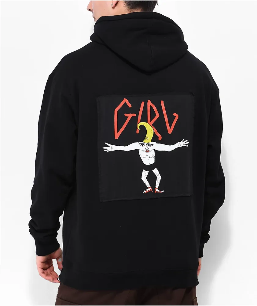 GIRL Vertigirl Back Patch Black Hoodie