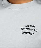 Girl Sans Embroidered Logo Grey T-Shirt