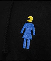 Girl x PAC-MAN Ghost Sleeve Embroidered Black Hoodie