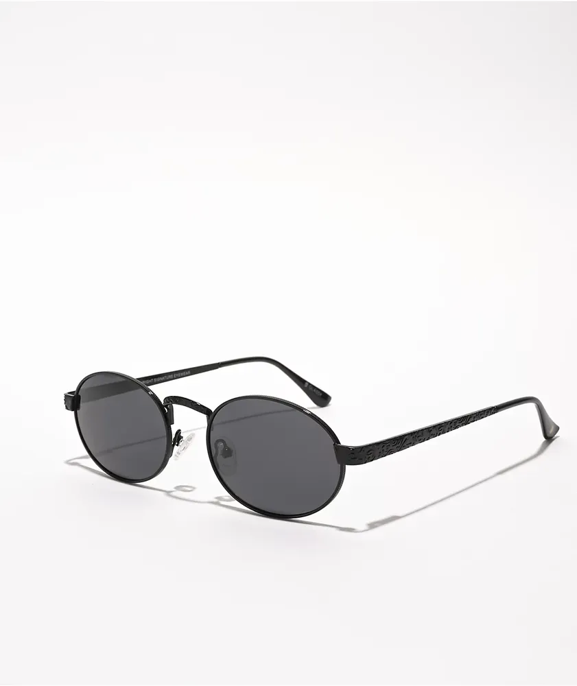 Glassy Zion Black Polar Round Sunglasses