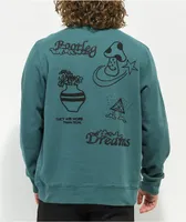 Globe Bootleg Dreams Teal Crewneck Sweatshirt