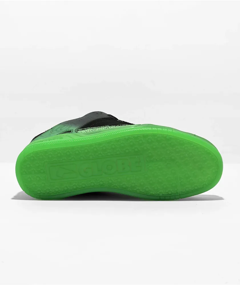 Globe Tilt Black & Stipple Green Skate Shoes