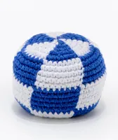 Guatemalart Checkered Blue & White Hacky Sack