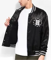 HUF Galactic Stack Black Baseball Jacket
