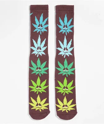 HUF Green Buddy Brown Crew Socks