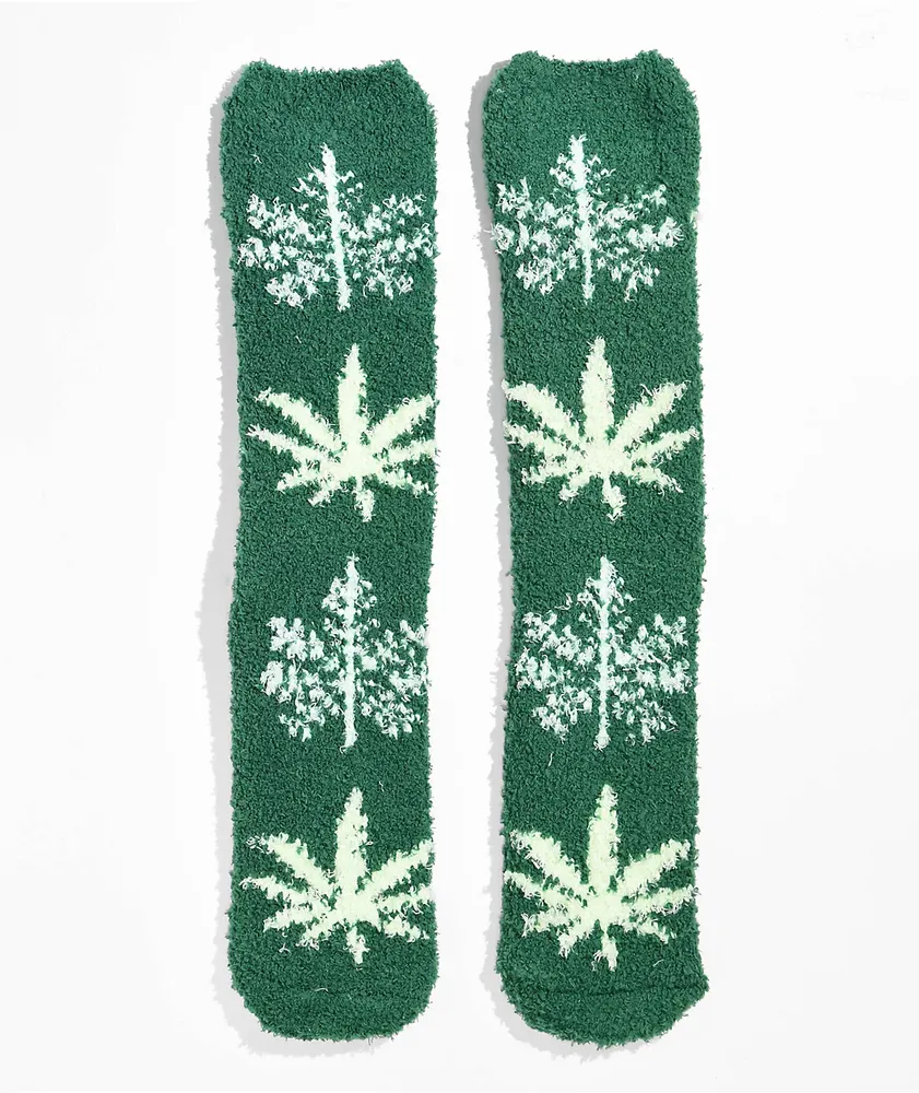 HUF Green Buddy Fuzzy Green Crew Socks