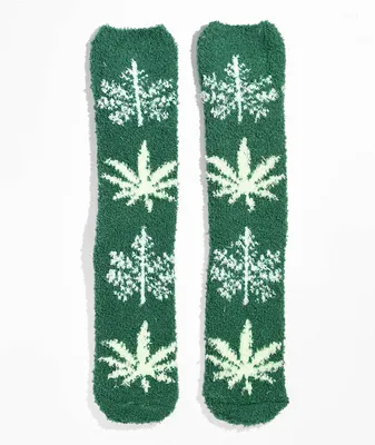 HUF Green Buddy Fuzzy Green Crew Socks