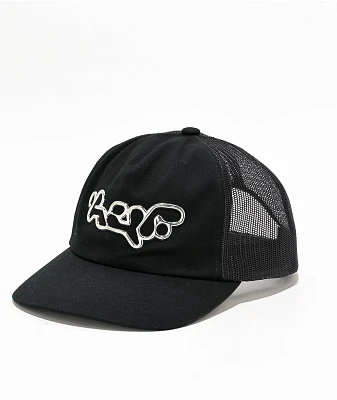 HUF Hell Razor Black Trucker Hat