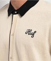 HUF Icarus Natural Knit Short Sleeve Button Up Shirt