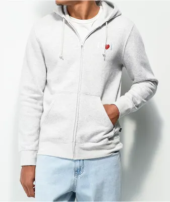 HUF Milton Light Grey Zip Hoodie
