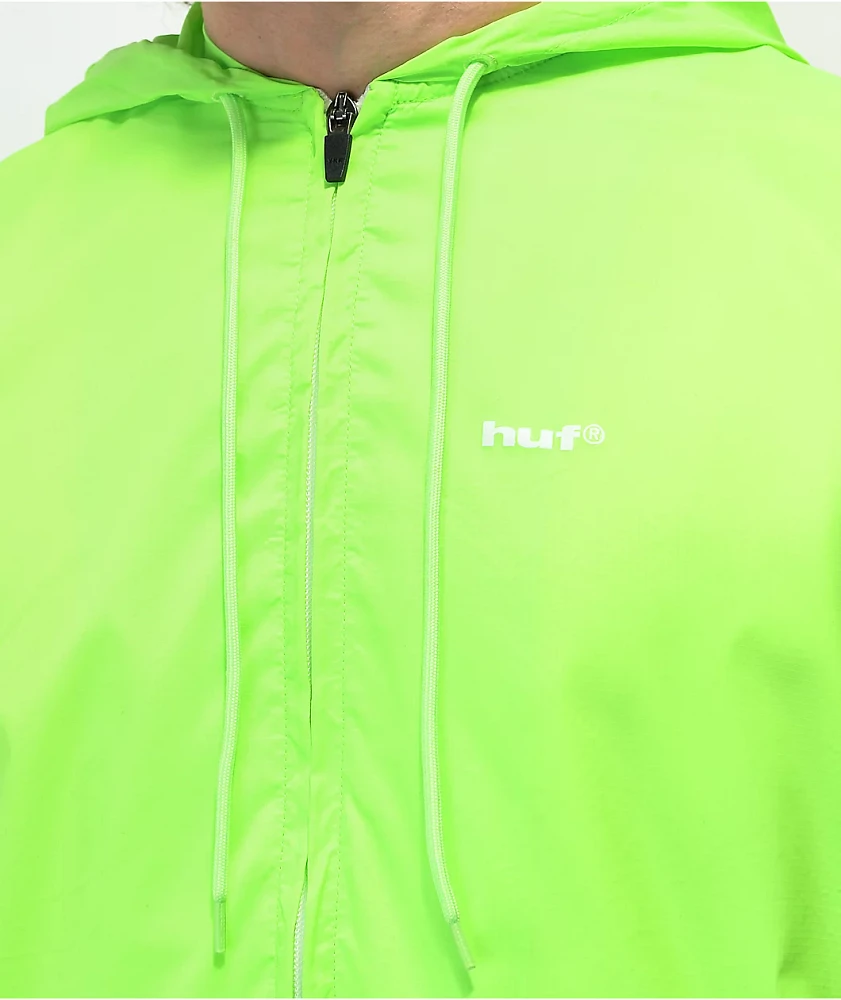 HUF Packable Neon Green Windbreaker Jacket