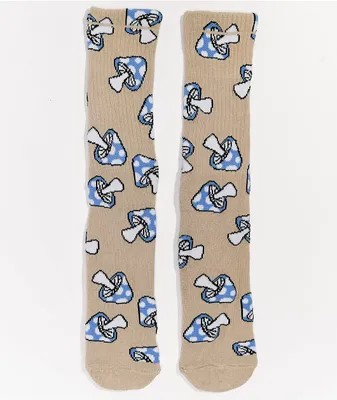 HUF Shrooms Tan Crew Socks
