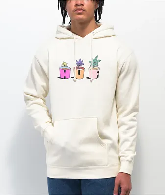 HUF Water Your Garden Natural Cream Hoodie