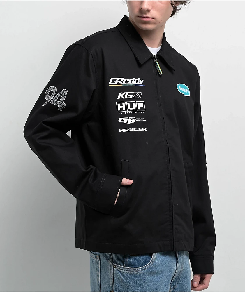 HUF x GReddy Formula Black Work Jacket