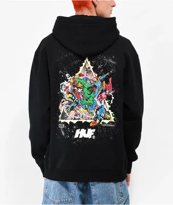 HUF x Marvel Avengers Cosmic Assemblage Black Hoodie