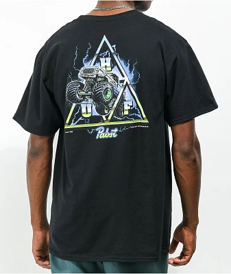 HUF x PBR Pabst Triple Triangle Black T-Shirt