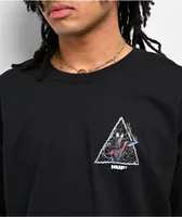HUF x Spider-Man Universe Miles Triple Triangle Black Long Sleeve T-Shirt
