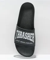 HUF x THRASHER Black Slide Sandals