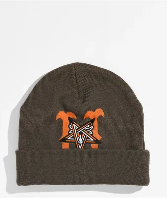 HUF x THRASHER Crew Brown Beanie