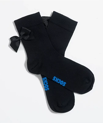 Happy Socks Bow Black Crew Socks