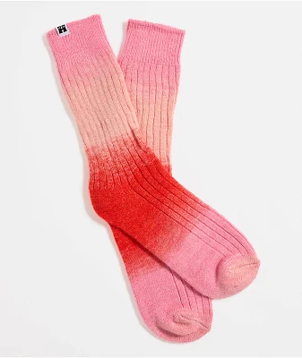 Happy Socks Gradient Pink Crew Socks