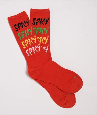 Happy Socks Spicy Red Crew Socks