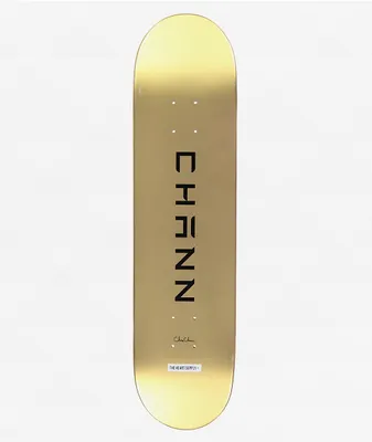 Heart Supply Chann Metallic Gold Heart 7.75" Skateboard Deck