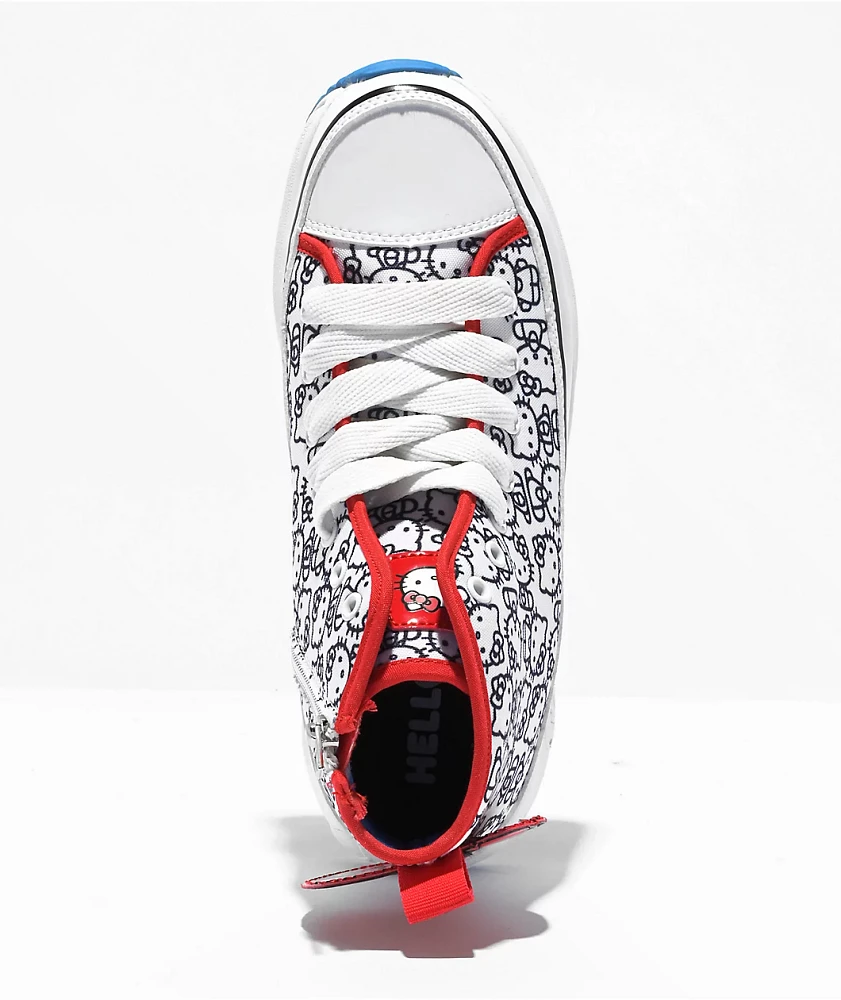 Heelys x Hello Kitty Veloz Chi White, Blue & Red Shoes