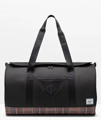 Herschel Supply Co. Heritage Black Winter Plaid Duffle Bag